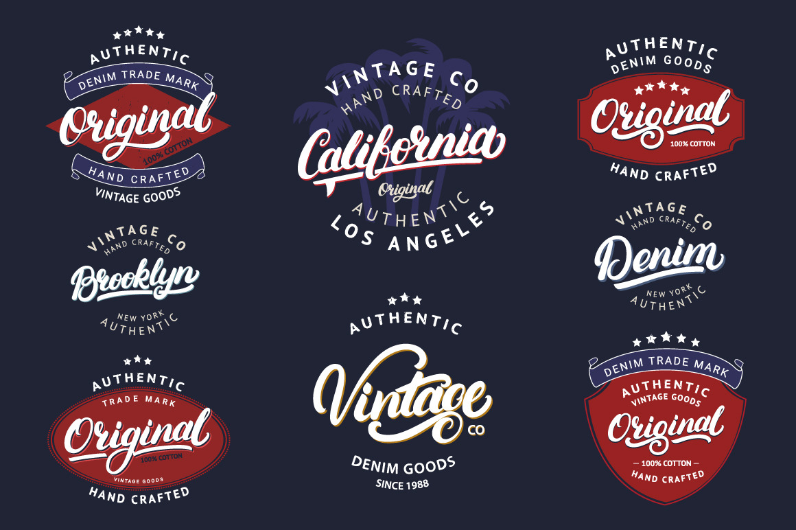 8 Vintage Labels & Badges 8 Vintage Labels & Badges