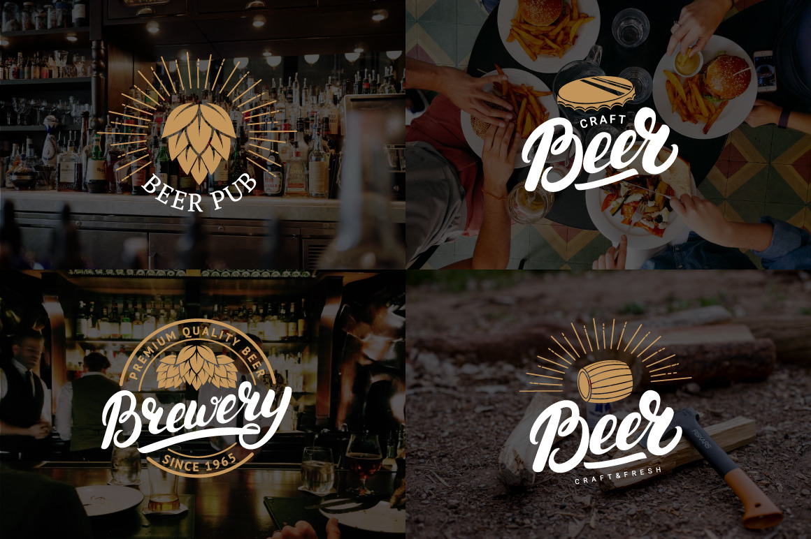 10 Beer and brewery logo set 10 Beer and brewery logo set
