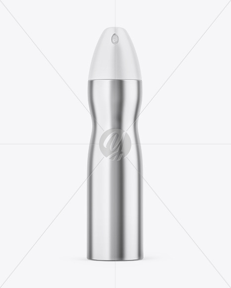 Glossy Metallic Spray Bottle Mockup