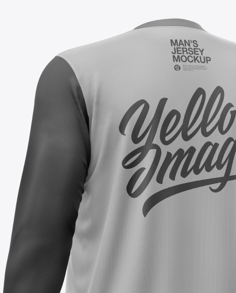 Men's Jersey With Long Sleeve Mockup