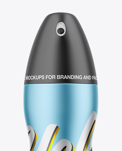 Matte Metallic Spray Bottle Mockup