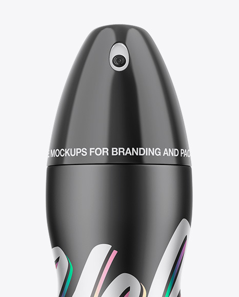 Matte Metallic Spray Bottle Mockup