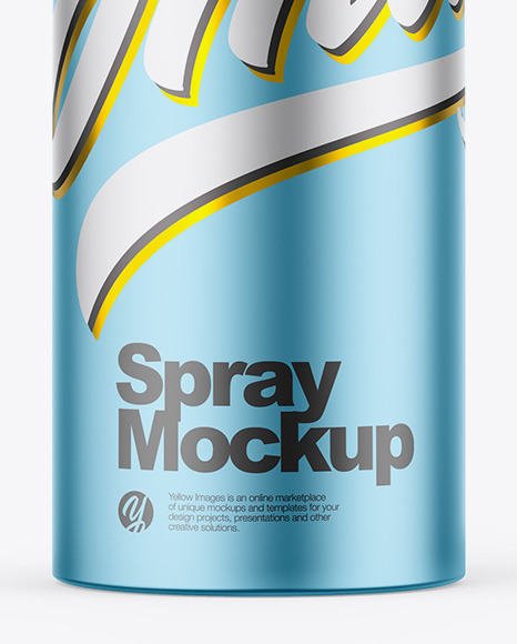 Matte Metallic Spray Bottle Mockup