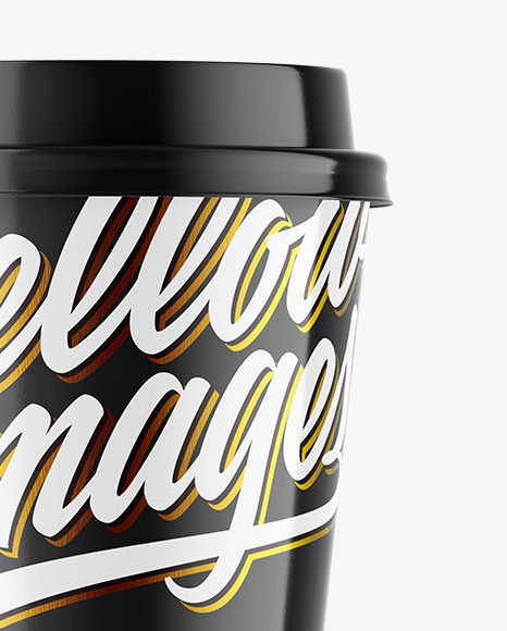 Glossy Coffee Cup Mockup