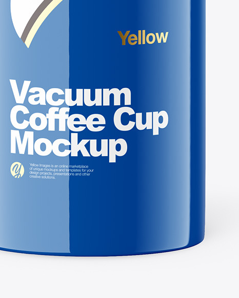 Glossy Vacuum Coffee Cup Mockup