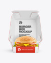 Burger In Box Mockup