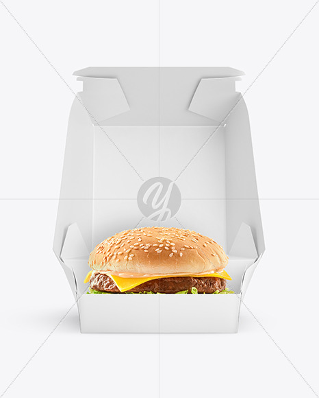 Burger In Box Mockup