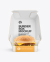 Burger In Box Mockup