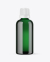 Green Glass Bottle Mockup