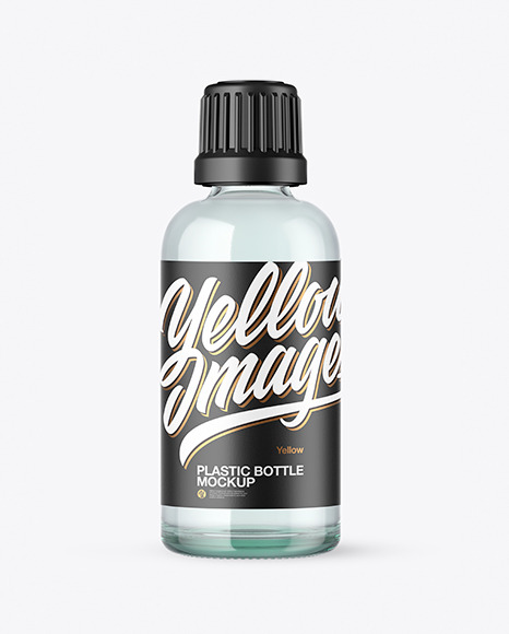 Clear Glass Bottle Mockup