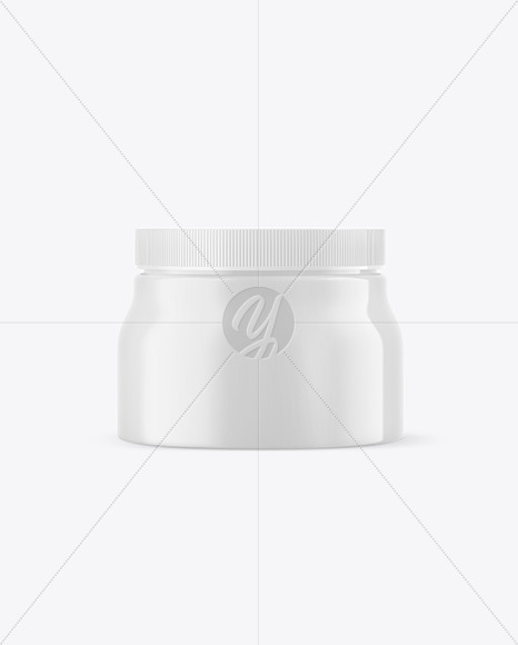 Plastic Jar w/ Matte Shrink Sleeve Mockup