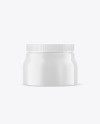 Plastic Jar w/ Matte Shrink Sleeve Mockup