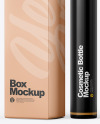 Cosmetic Packaging Box with Lipstick Mockup - Front View