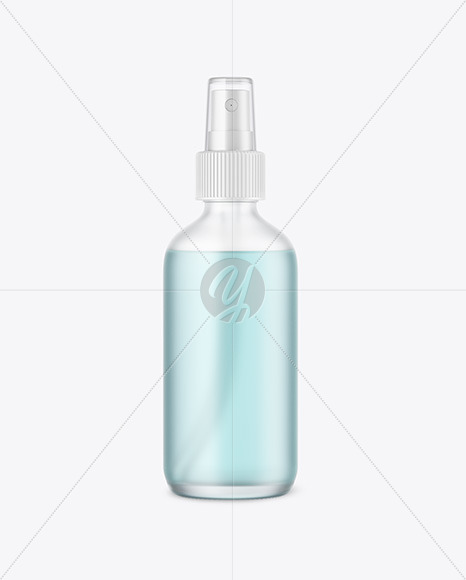 Frosted Glass Spray Bottle Mockup