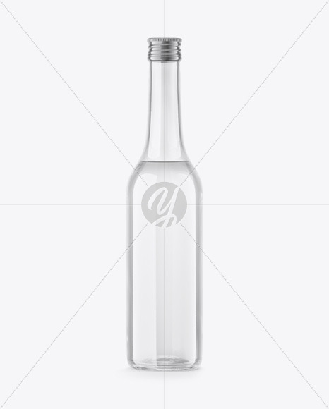 Clear Glass Vodka Bottle Mockup