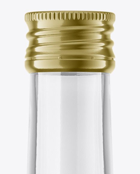 Clear Glass Vodka Bottle Mockup