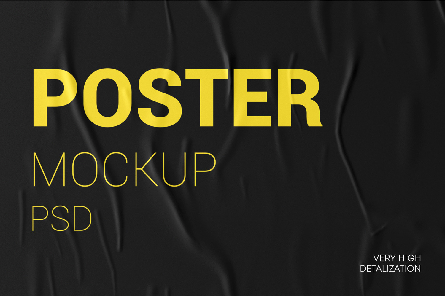 Crumpled Poster Mockup Set