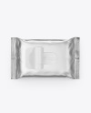 Metallic Wet Wipes Pack Mockup - Top View