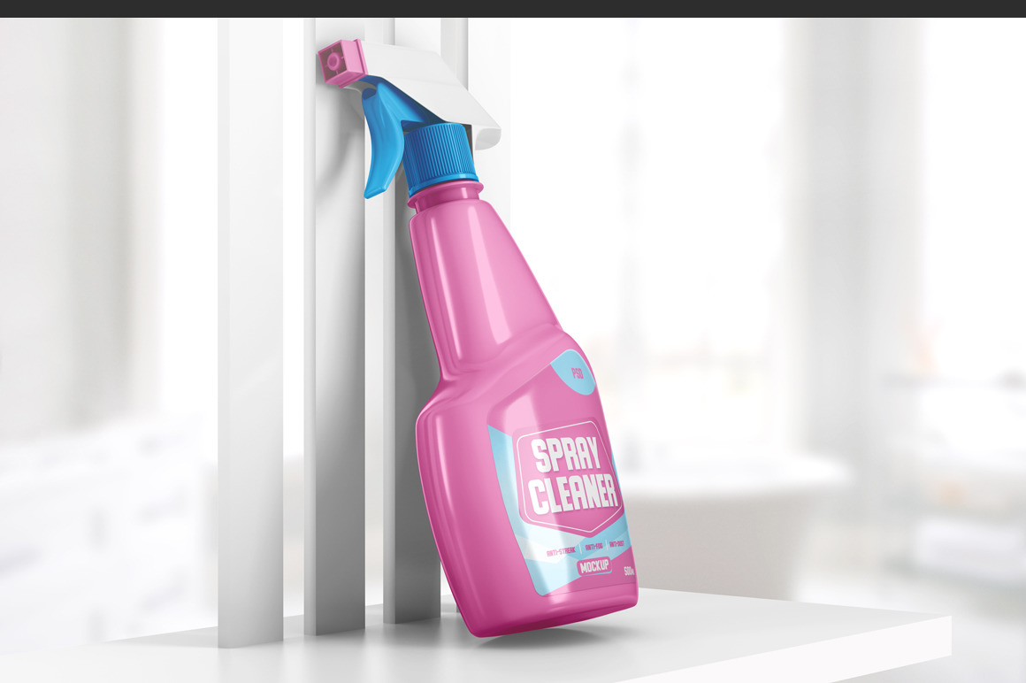 Spray Cleaner Bottle Mockup Spray Cleaner Bottle Mockup