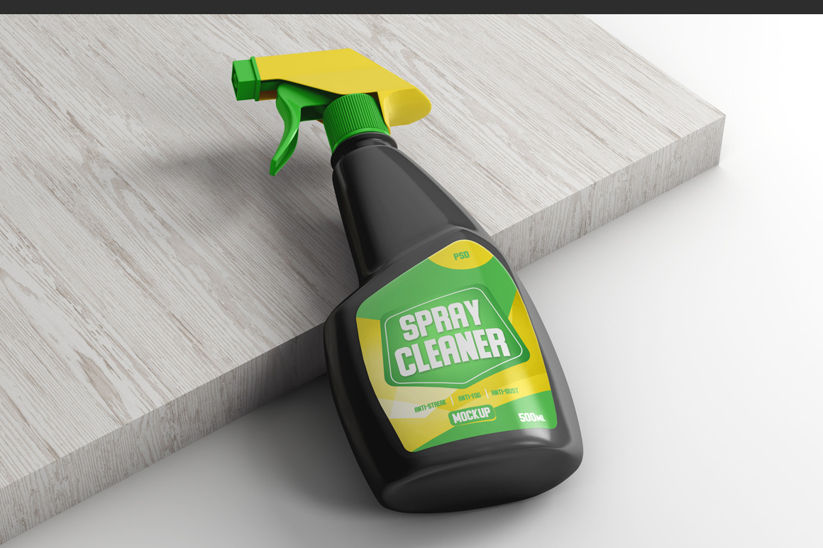 Spray Cleaner Bottle Mockup