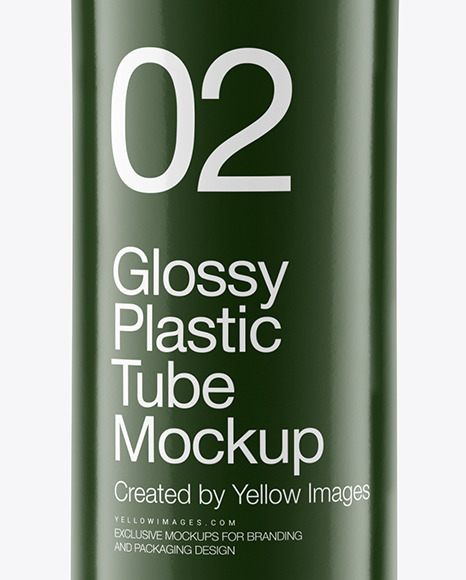 Glossy Plastic Tube Mockup