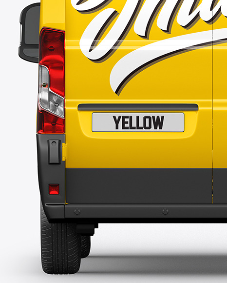 Panel Van Mockup - Back View