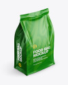 Glossy Food Bag Mockup - Half Side View (High-Angle Shot)