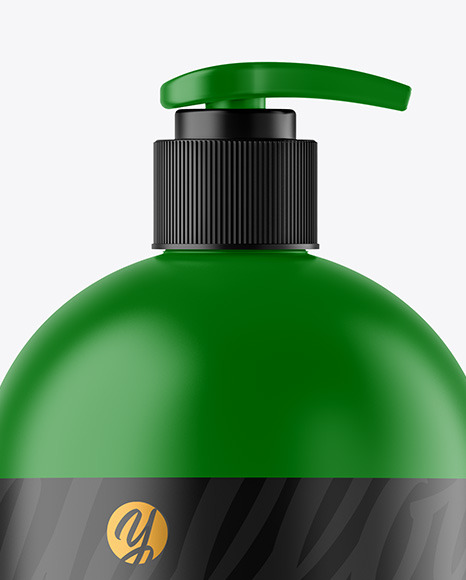 Matte Plastic Bottle with Pump Mockup Matte Plastic Bottle with Pump Mockup