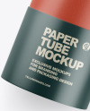 Glossy Paper Tube W/ Coffee Mockup