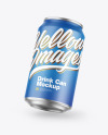 Metallic Drink Can w/ Matte Finish Mockup