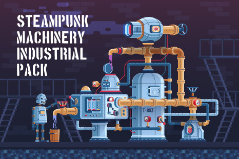 Machinery Steampunk Industrial Pack - Valve system