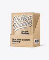 Kraft Paper Sachets in Display Box Mockup