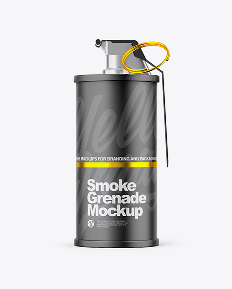 Matte Smoke Grenade Mockup