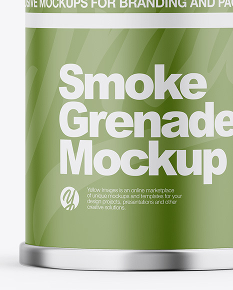 Matte Smoke Grenade Mockup