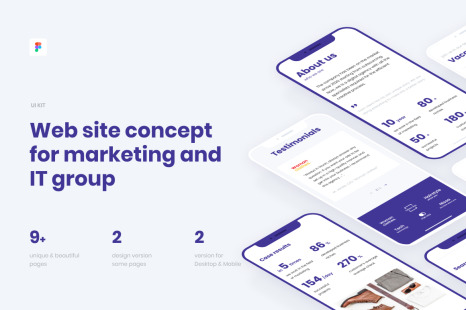 Web UI kit for Marketing or IT agency - Figma ui kit