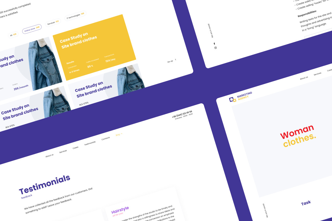 Web UI kit for Marketing or IT agency Web UI kit for Marketing or IT agency