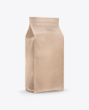 Kraft Coffee Bag Mockup - Half Side View