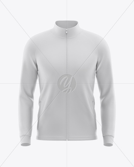 Men's Raglan Track Jacket Mockup - Front View