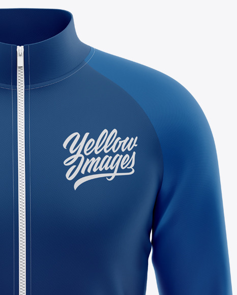 Men's Raglan Track Jacket Mockup - Front View