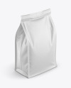 Matte Food Bag Mockup -Half Side View (High Angle Shot)