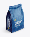 Matte Food Bag Mockup -Half Side View (High Angle Shot)