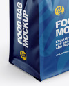 Matte Food Bag Mockup -Half Side View (High Angle Shot)