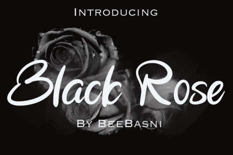 Black Rose - Handwritten script font