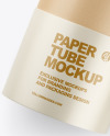 Glossy Paper Tube W/ Tea Mockup