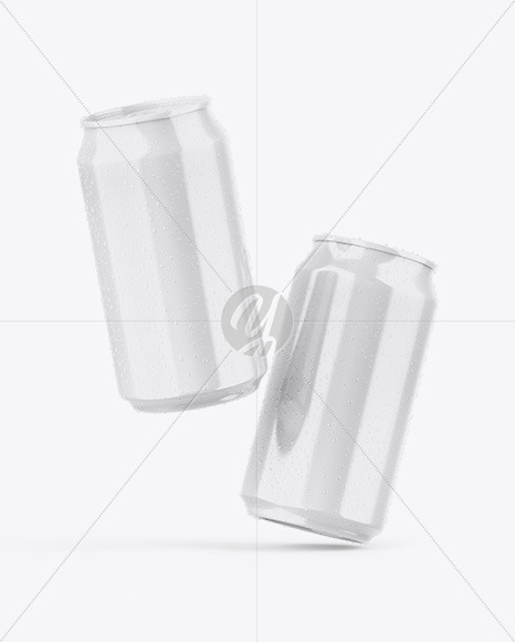 Two Glossy Cans Mockup