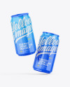 Two Glossy Cans Mockup