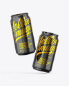 Two Glossy Cans Mockup