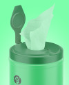 Mate Opened Sanitizing Wipes Canister Mockup