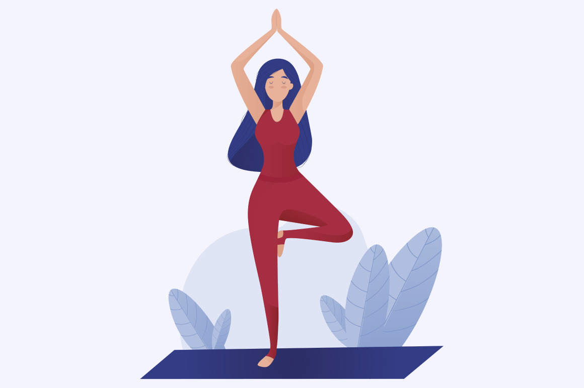 Yoga style vector illustration Yoga style vector illustration