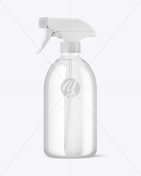 Clear Spray Bottle Mockup